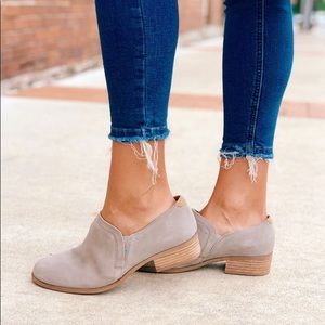 Toms shay booties in desert taupe